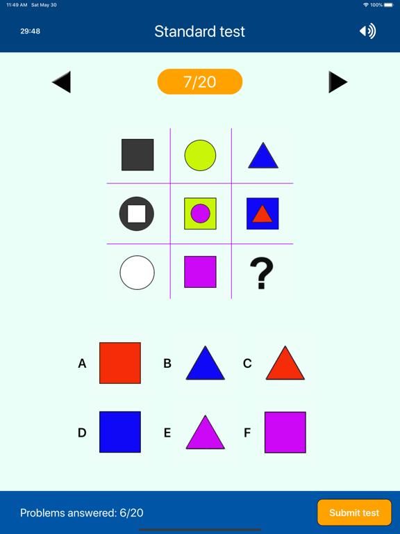 Logical IQ Test App Screenshot