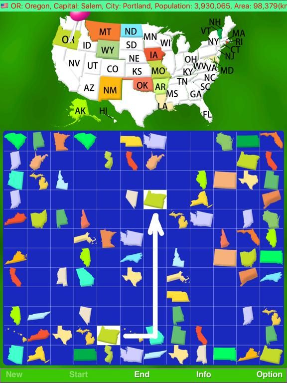 Map Solitaire game screenshot