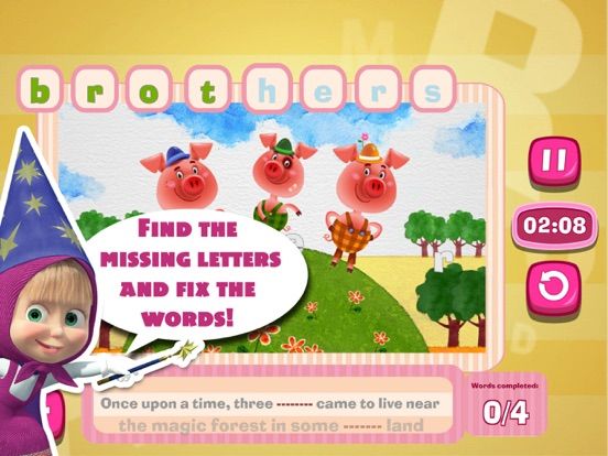 Masha and The Bear: ABC games App Screenshot