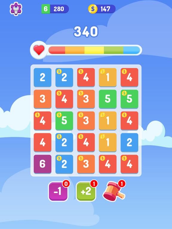 Merge Numbers Plus App Screenshot