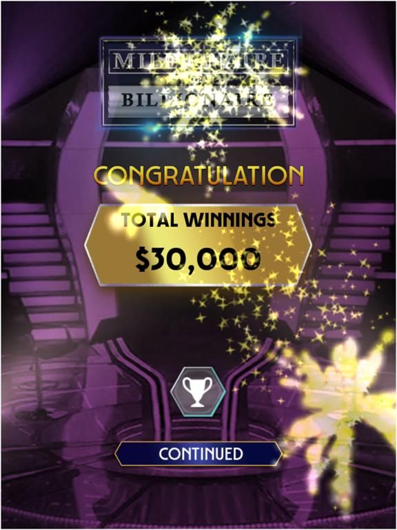 Millionaire or Billionaire App Screenshot