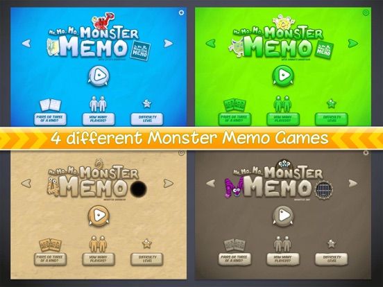 MoMoMonster Memo game screenshot