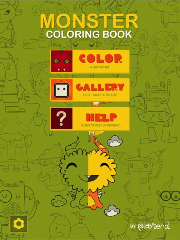 Monster Coloring Book game screenshot