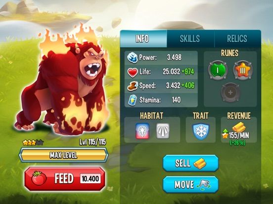 Monster Legends Mobile game screenshot