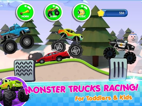 Monster Trucks Kids Racing Game game screenshot