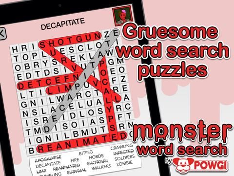 Monster Word Search by POWGI game screenshot