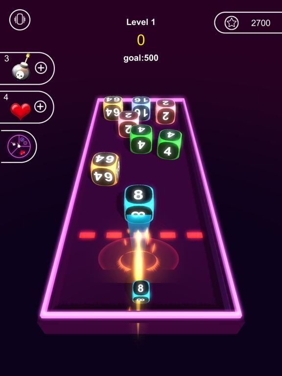 Neon Cubes 2048 App Screenshot