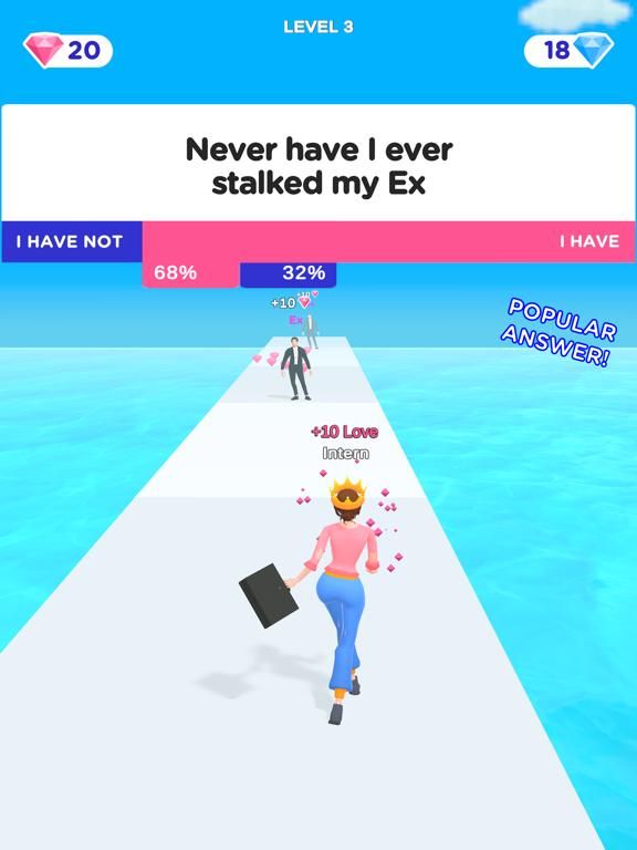 Never Ever Runner game screenshot