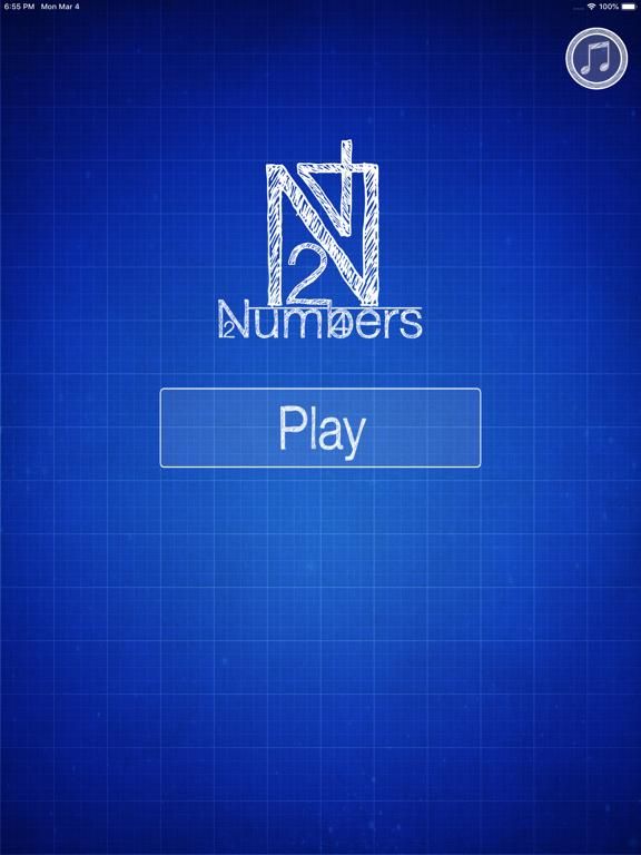 Numbers puzzle game screenshot