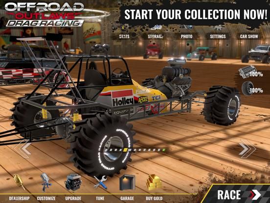 Offroad Outlaws Drag Racing game screenshot