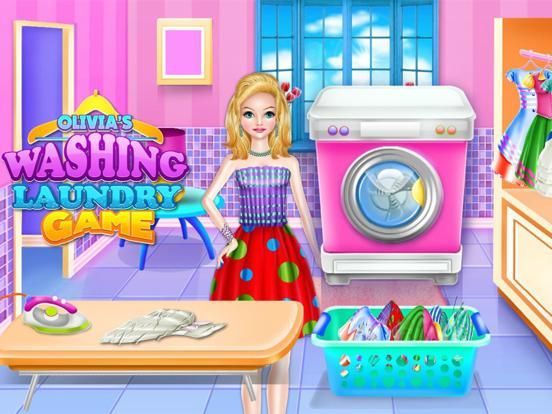 Olivias washing laundry game App Screenshot