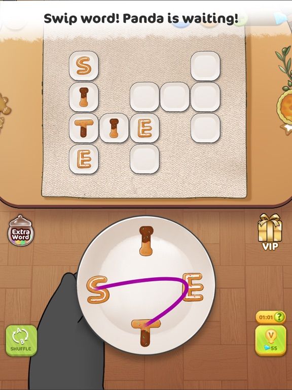 Panda Word Cross game screenshot