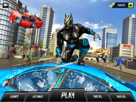 Panther Superhero City Battle App Screenshot