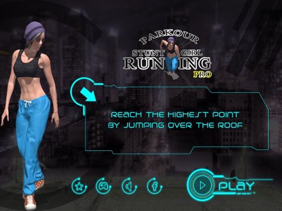Parkour Stunt Girl Running Pro game screenshot