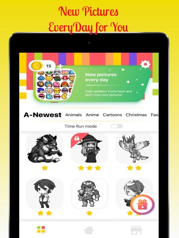 Pixel Art coloring by numbers App Screenshot