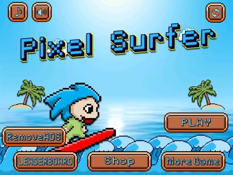 Pixel Surfer : Ride the Wave Temple Version 2 game screenshot