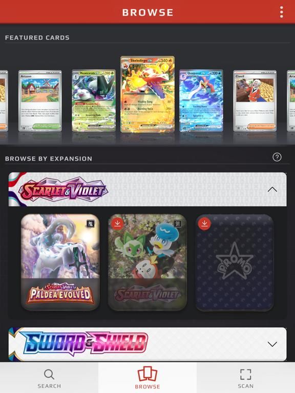 Pokémon TCG Card Dex game screenshot