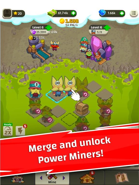 Power Miners: Merge & Build game screenshot