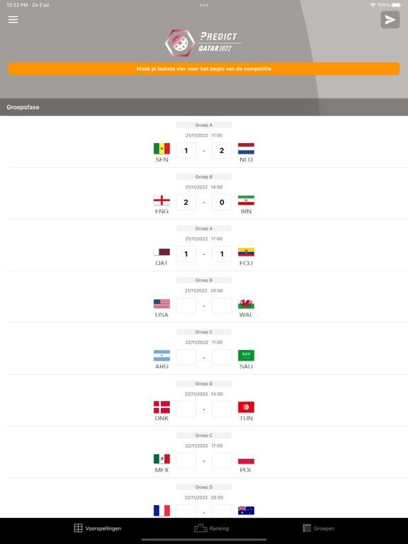 Predict4sports App Screenshot