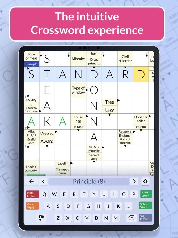 Pure Crossword game screenshot