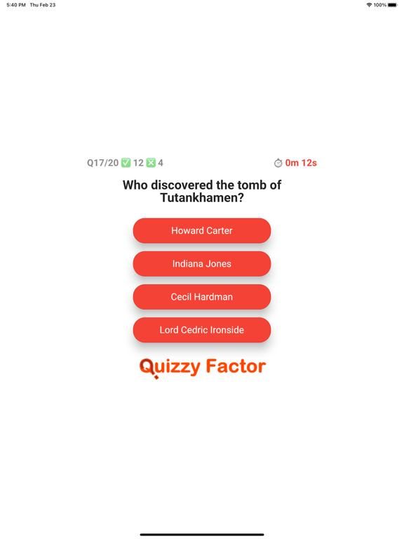 QuizzyFactor game screenshot