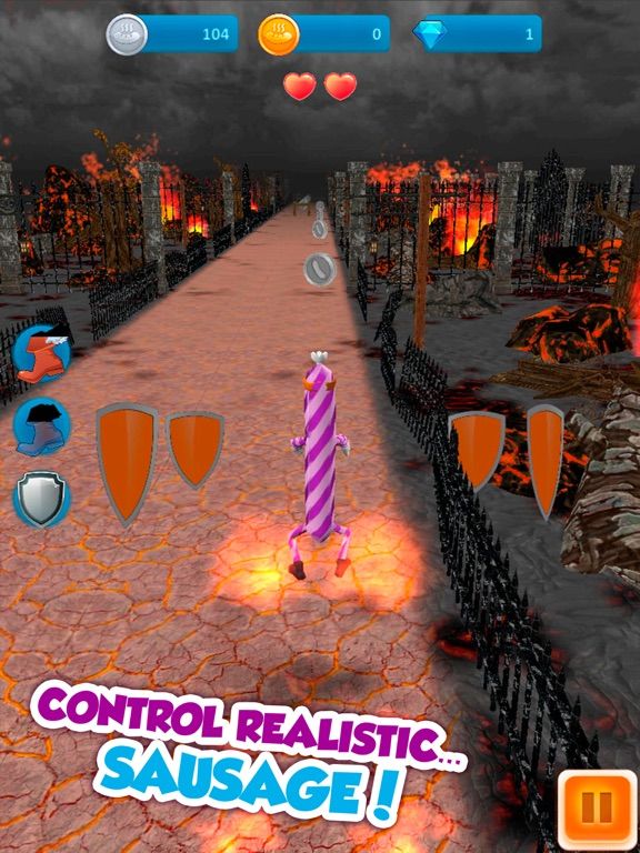 Racing Sausage Game App Screenshot