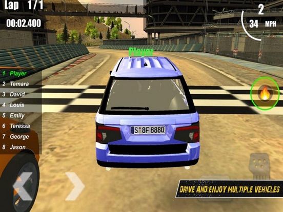 Racing SUV Car Hill Road game screenshot