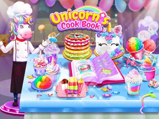 Rainbow Unicorn Cook Book App Screenshot