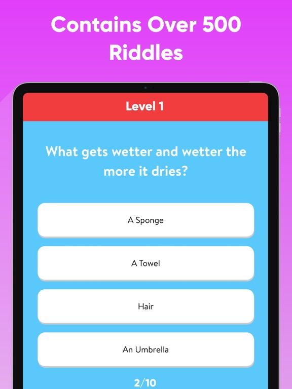 Riddle Quiz game screenshot