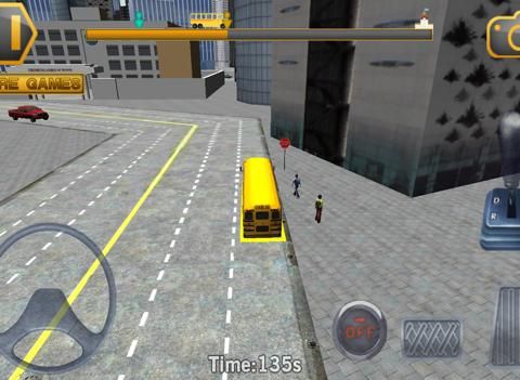 Schoolbus driving 3D simulator game screenshot