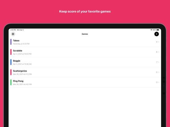 Scorecard: Point Tracker App Screenshot