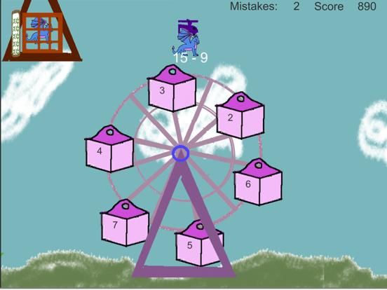 Seadragon Sort Subtraction game screenshot