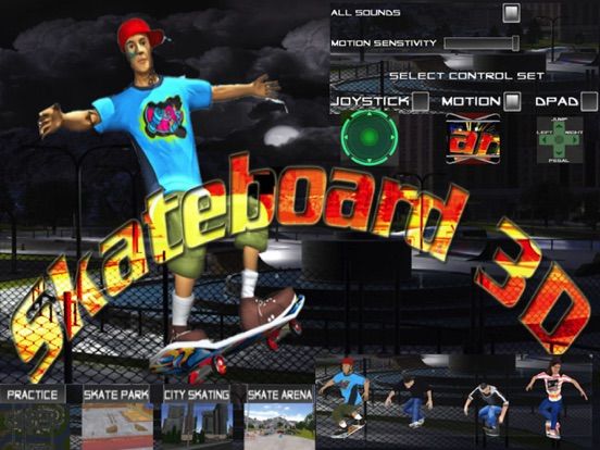 Skateboarding 3D game screenshot