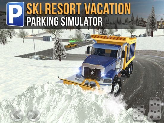 Ski Resort Parking Sim Ice Road Snow Plow Trucker game screenshot