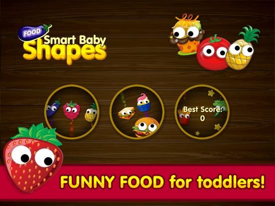 Smart Baby Shapes FOOD: Fun Jigsaw Puzzles and Learning Games for toddlers & little kids game screenshot