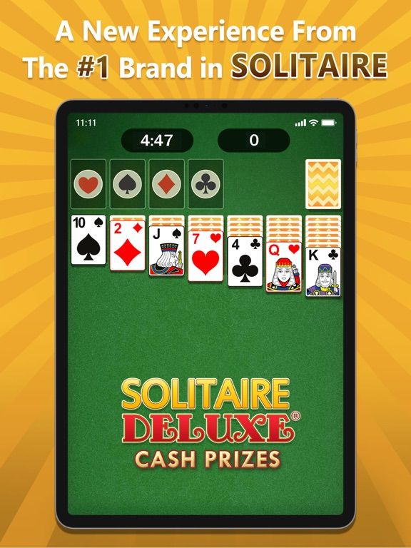 Solitaire Deluxe Cash Prizes game screenshot