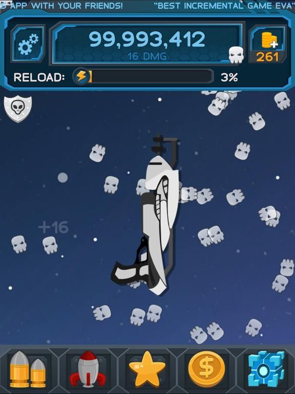 Space Clicker game screenshot