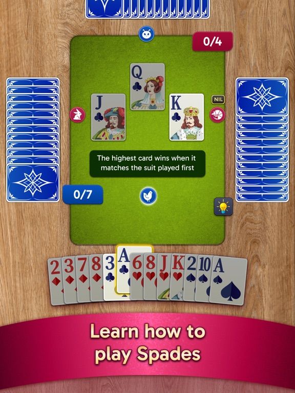 Spades Stars game screenshot