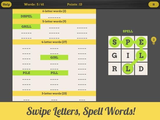 Spell Grid : Swipe Letters, Spell Words game screenshot