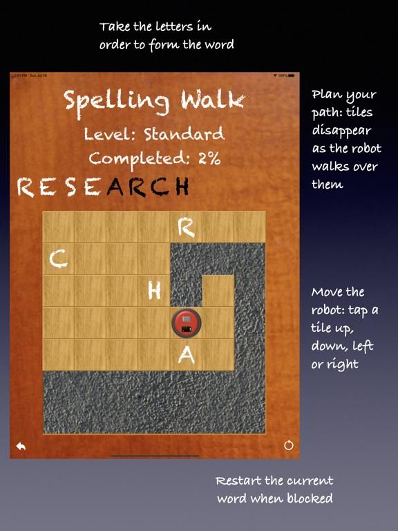 Spelling Walk App Screenshot