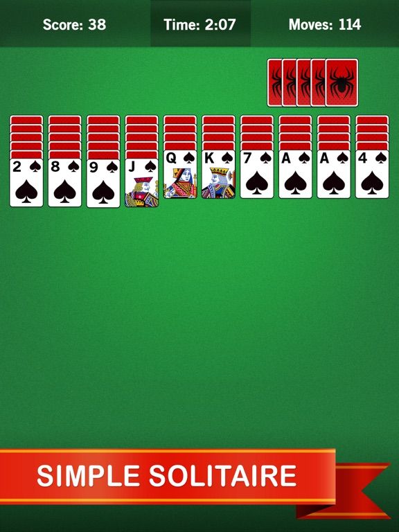Spider Solitaire The Card Game App Screenshot