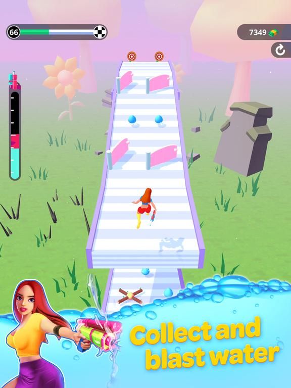 Squirt Gun Girl: Garden Runner game screenshot