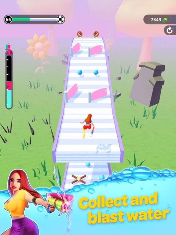 Squirt Gun Girl: Garden Runner App Screenshot