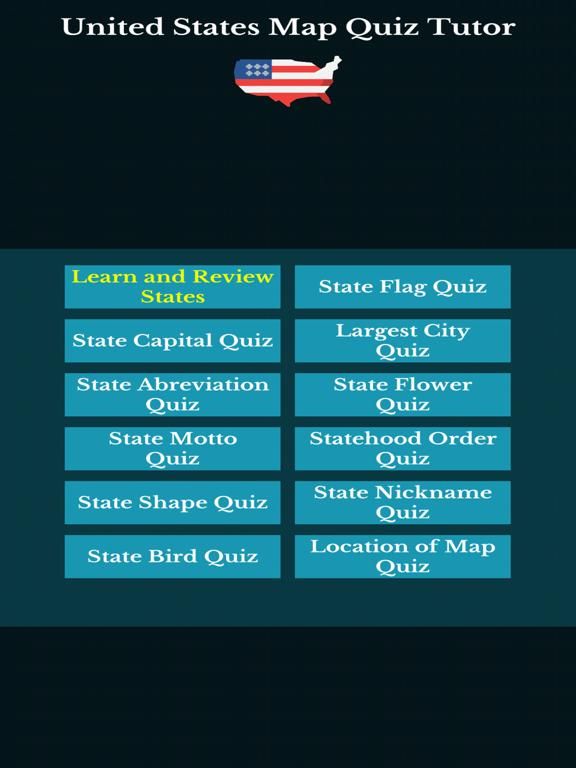 States Map Tutor App Screenshot