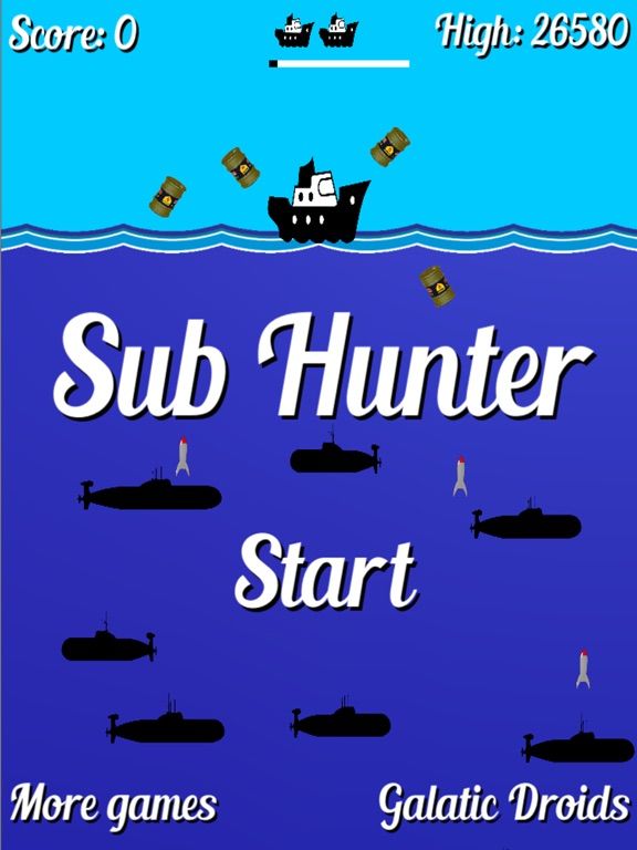 Sub Hunter retro arcade game game screenshot