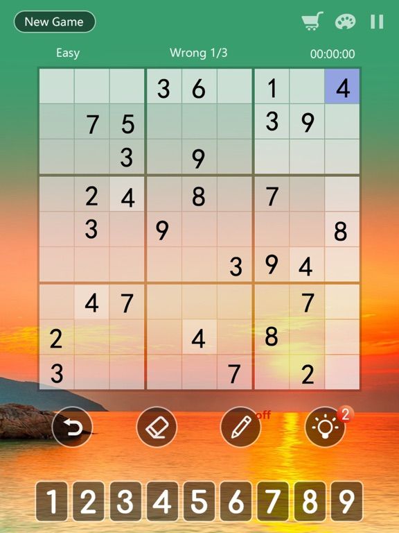 Sudoku Scapes game screenshot