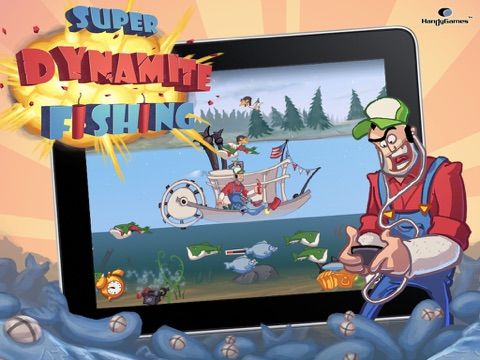 Super Dynamite Fishing game screenshot