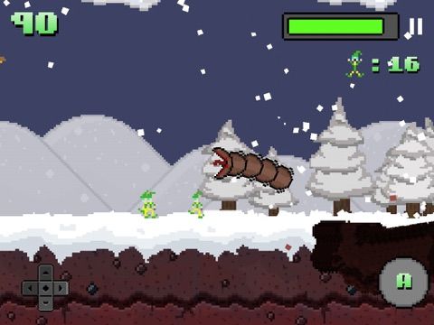 Super Mega Worm Vs Santa game screenshot