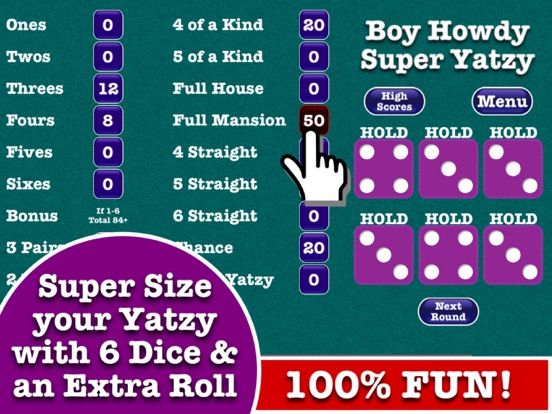 Super Yatzy game screenshot