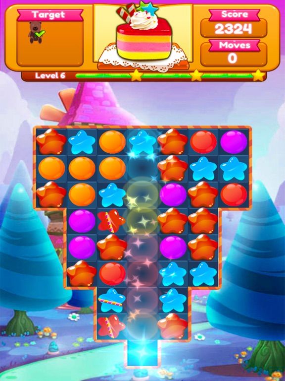 Sweet Candy Blast Fruit puzzle game screenshot